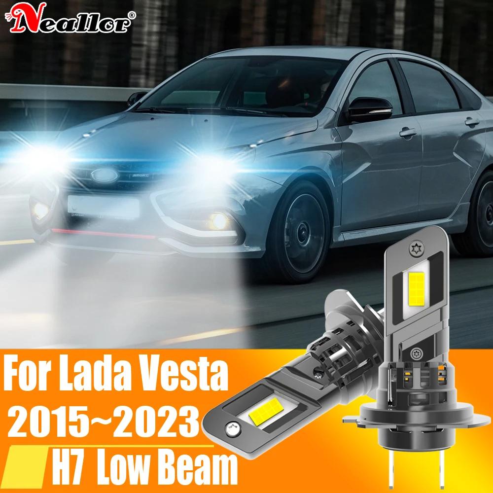  LED Ʈ Canbus H7 ڵ   , 6000K   ̿ , Lada Vesta 2015  2023, 12V 55W, 2 